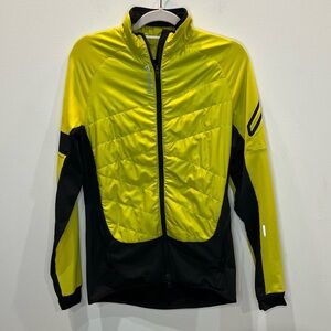 Reebok MV3 Play Warm Primaloft Insulated Running Jacket Sz S Yellow Black Unisex